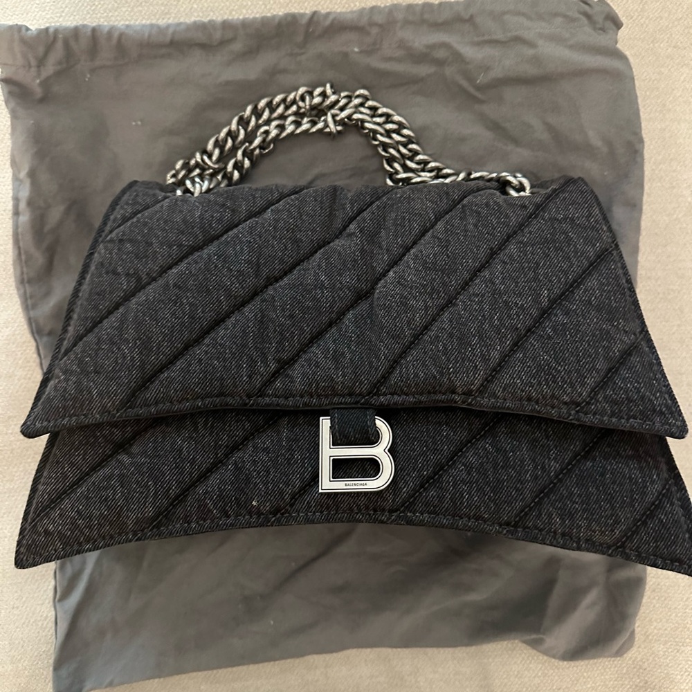 Balenciaga Medium Crush Black Denim